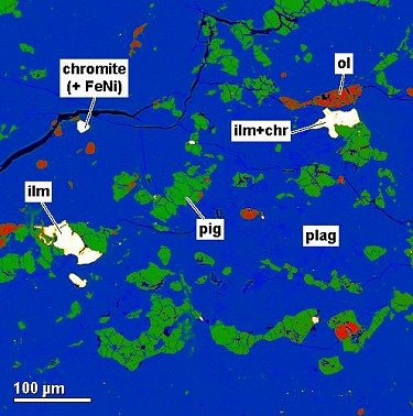 False-color, back-scattered electron image 2.